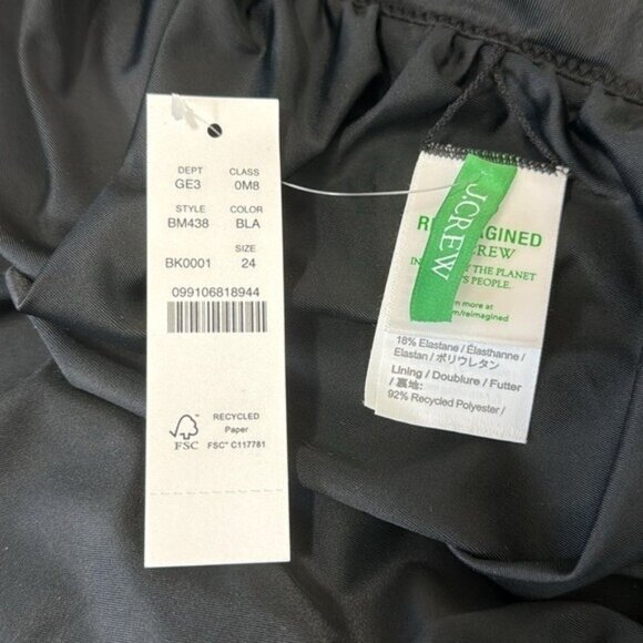 J. Crew Draped Blouson One Piece Swimsuit Women's Plus 24 Black New Halter - Picture 11 of 15